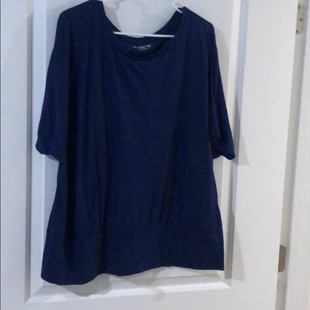 Short sleeve navy blue shirt